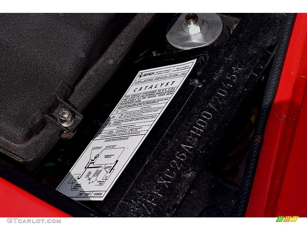 1987 Ferrari Mondial Cabriolet Info Tag Photo #121655226