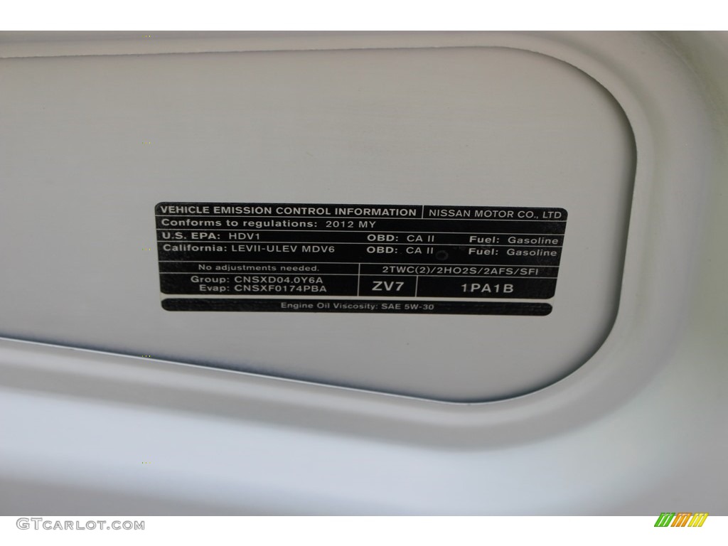 2012 NV 2500 HD SV High Roof - Blizzard White / Charcoal photo #40