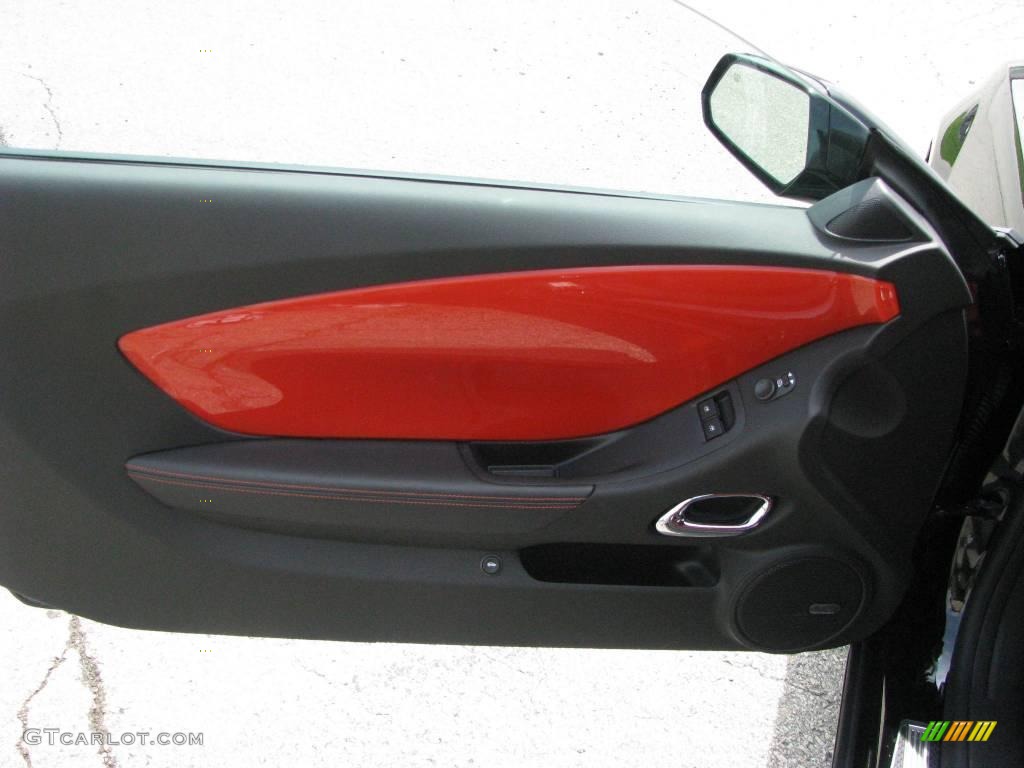 2010 Camaro SS/RS Coupe - Black / Black/Inferno Orange photo #13
