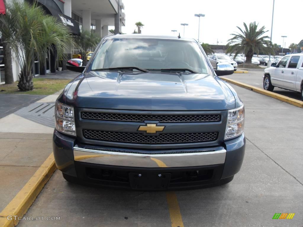 2008 Silverado 1500 LT Crew Cab - Blue Granite Metallic / Light Titanium/Ebony Accents photo #5