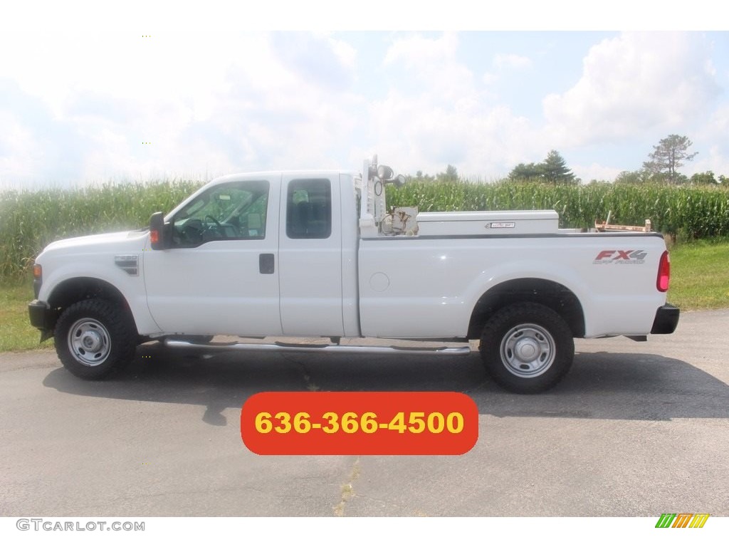 2010 F250 Super Duty XL SuperCab 4x4 - Oxford White / Medium Stone photo #1