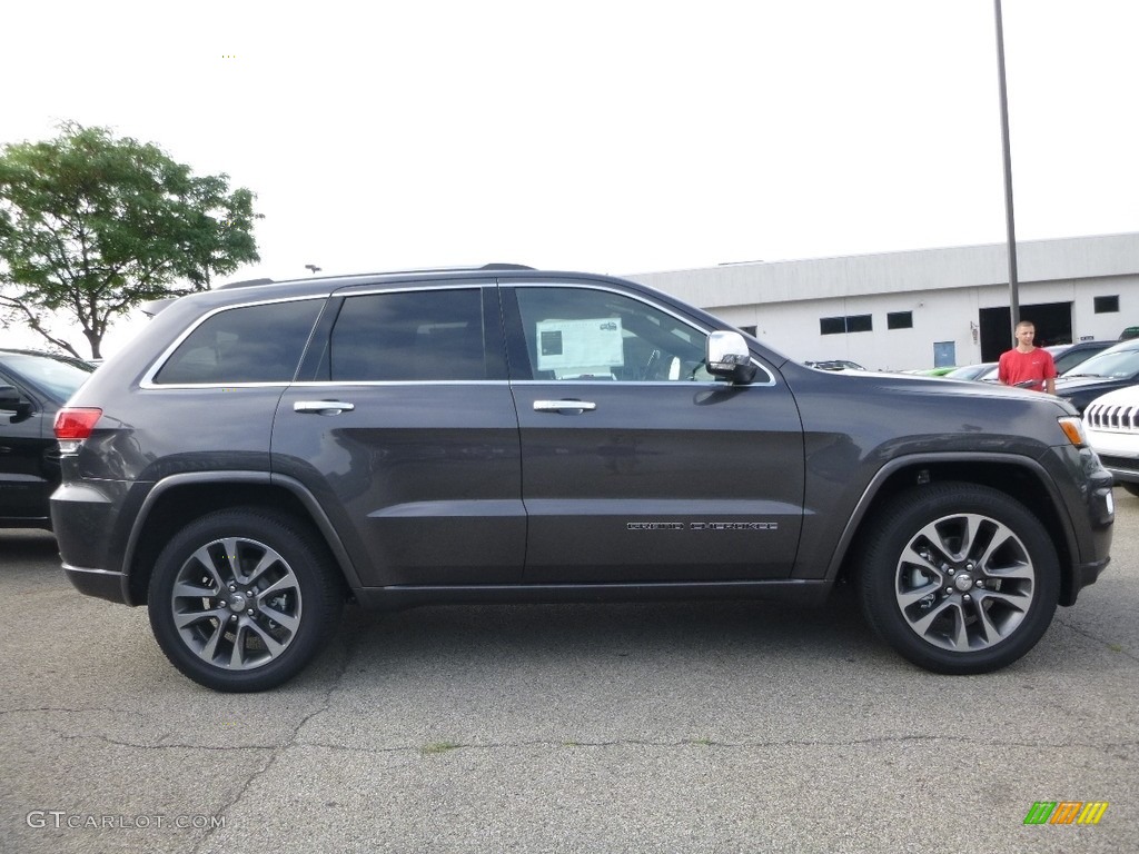 2017 Grand Cherokee Overland 4x4 - Granite Crystal Metallic / Black photo #6