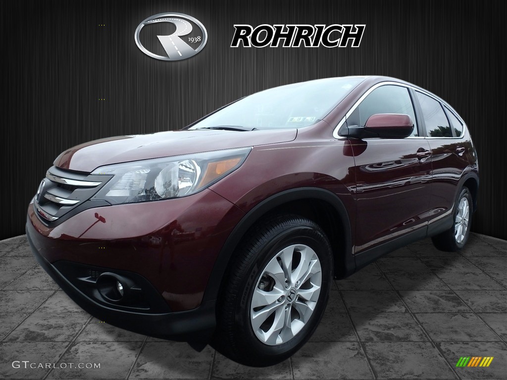 2014 CR-V EX AWD - Basque Red Pearl II / Gray photo #3