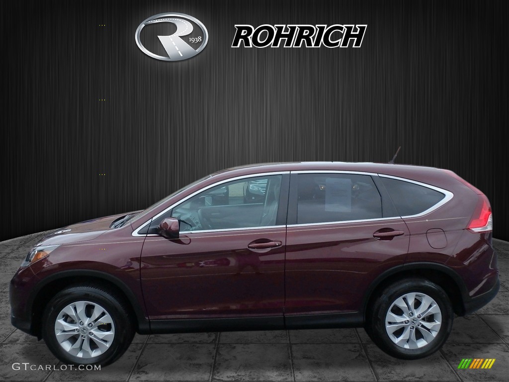 2014 CR-V EX AWD - Basque Red Pearl II / Gray photo #4