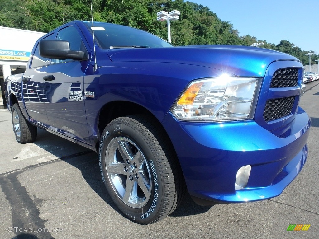 2017 1500 Express Crew Cab 4x4 - Blue Streak Pearl / Black/Diesel Gray photo #7