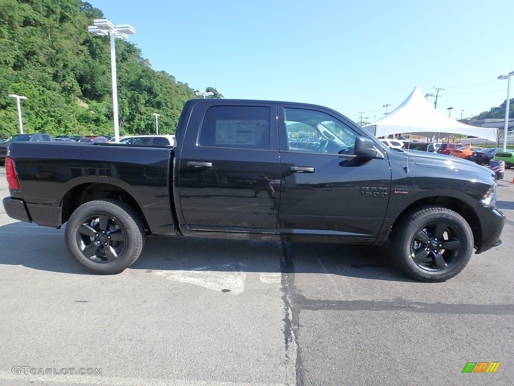 2017 1500 Express Crew Cab 4x4 - Brilliant Black Crystal Pearl / Black/Diesel Gray photo #7