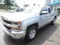 2017 Silver Ice Metallic Chevrolet Silverado 1500 LT Double Cab 4x4  photo #1