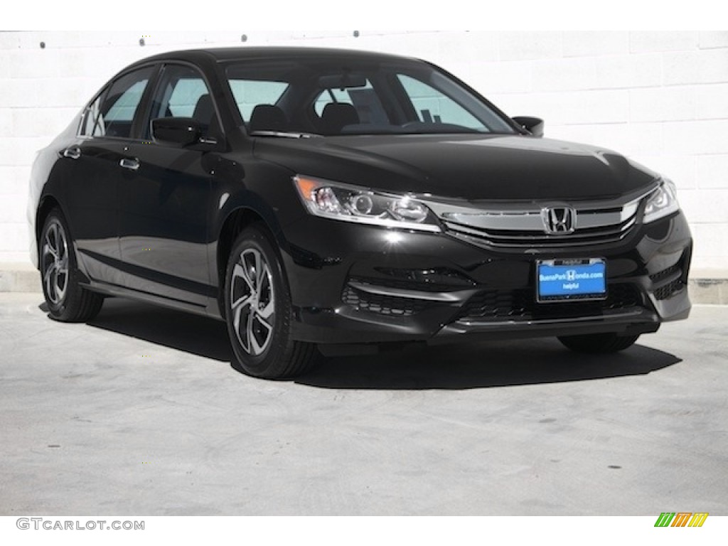 2017 Accord LX Sedan - Crystal Black Pearl / Black photo #1