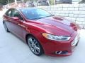 2014 Ruby Red Ford Fusion Titanium AWD  photo #7