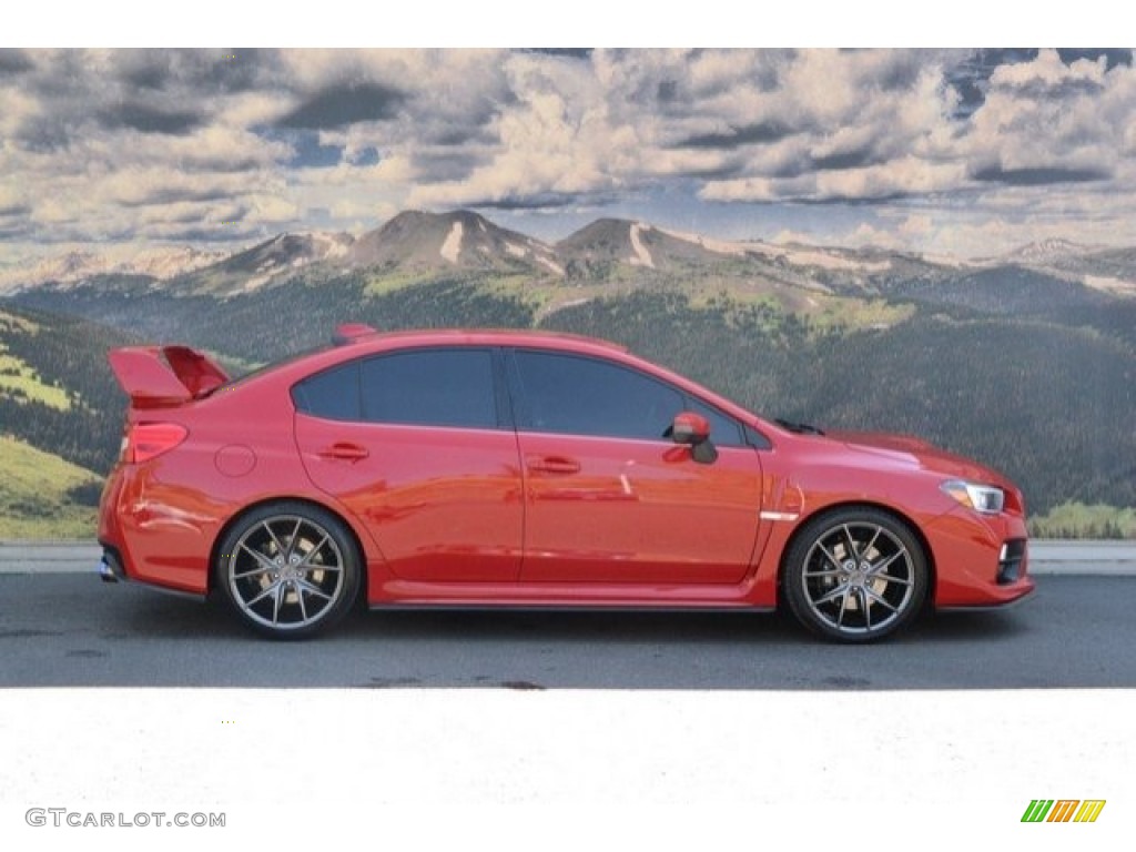 Lightning Red 2015 Subaru WRX STI Exterior Photo #121678068
