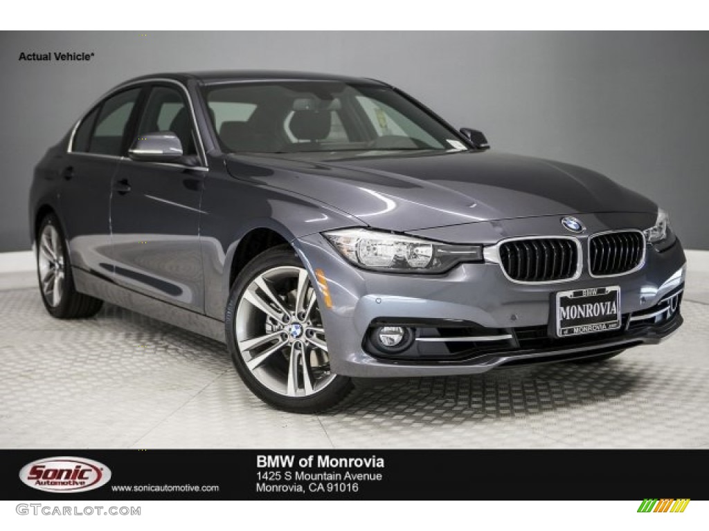 2017 3 Series 330i Sedan - Mineral Grey Metallic / Black photo #1
