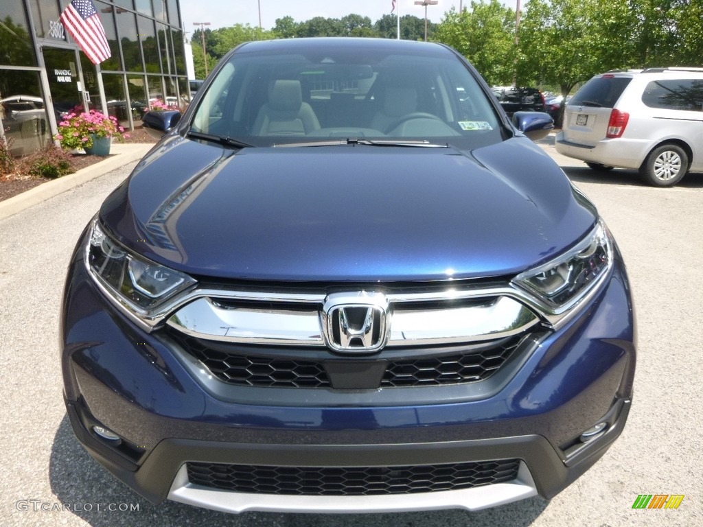 2017 CR-V EX-L AWD - Obsidian Blue Pearl / Gray photo #6