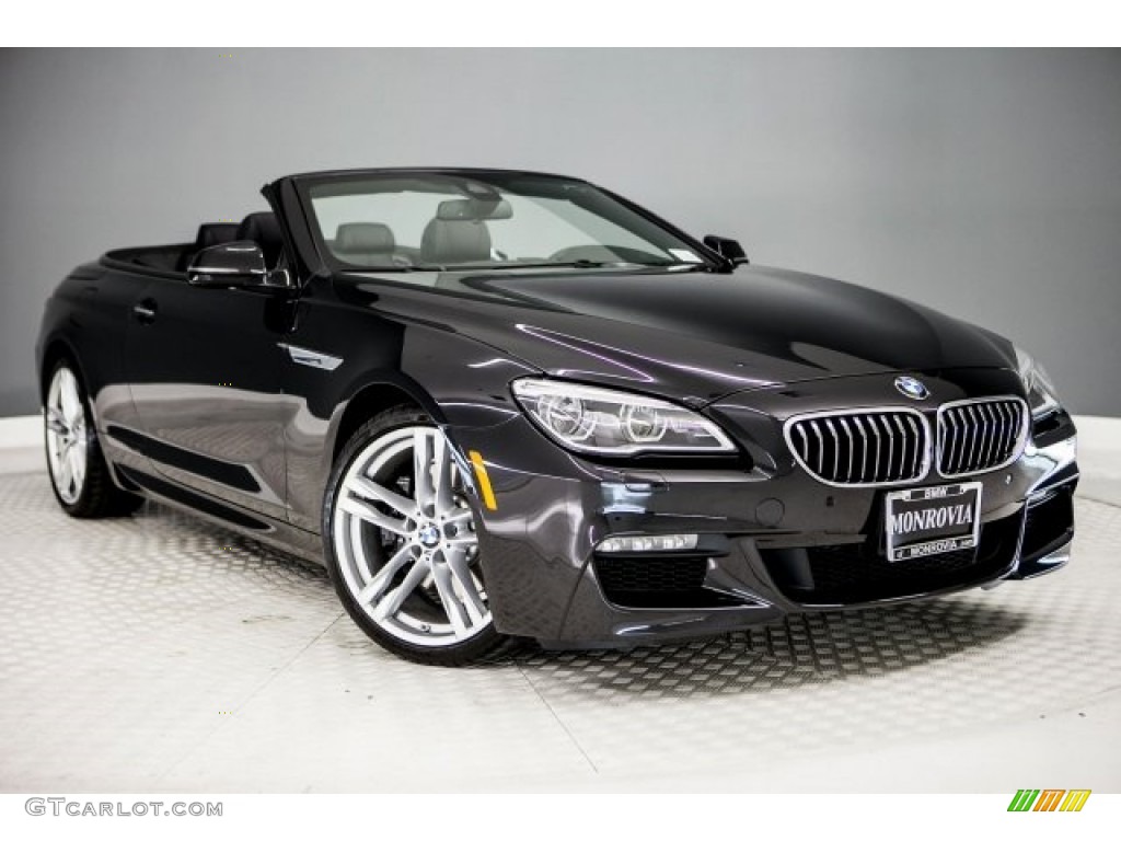 Black Sapphire Metallic 2017 BMW 6 Series 640i Convertible Exterior Photo #121680243