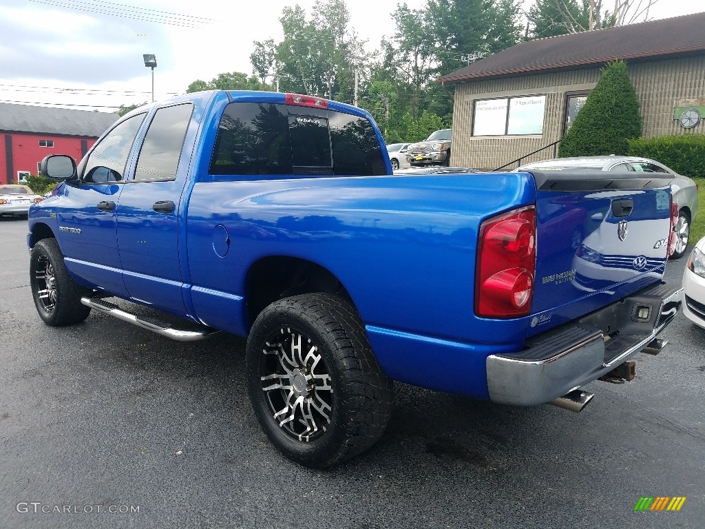 2007 Ram 1500 SLT Quad Cab 4x4 - Electric Blue Pearl / Medium Slate Gray photo #3