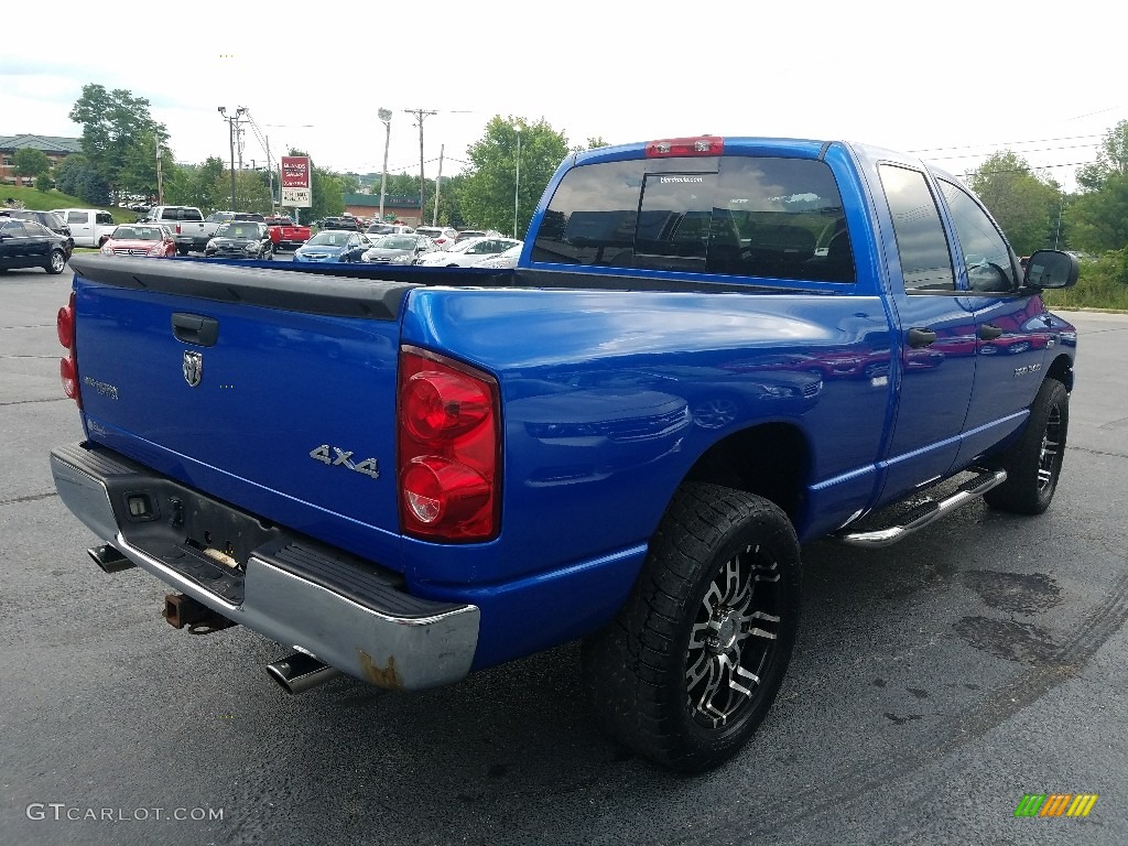 2007 Ram 1500 SLT Quad Cab 4x4 - Electric Blue Pearl / Medium Slate Gray photo #8