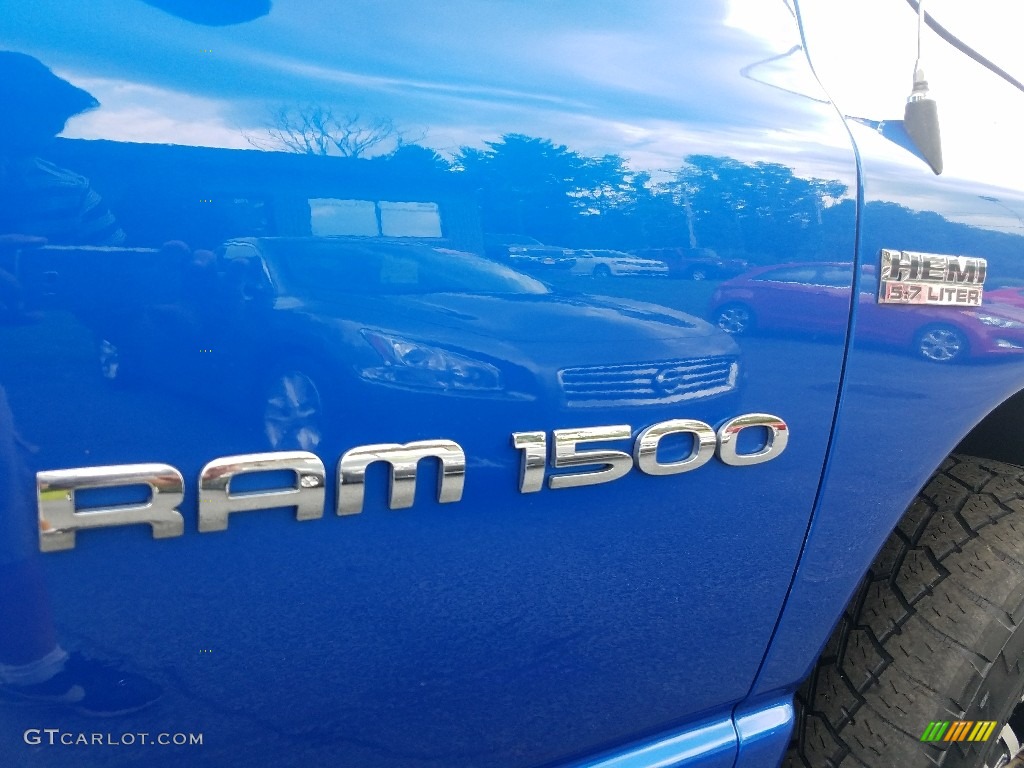 2007 Ram 1500 SLT Quad Cab 4x4 - Electric Blue Pearl / Medium Slate Gray photo #9