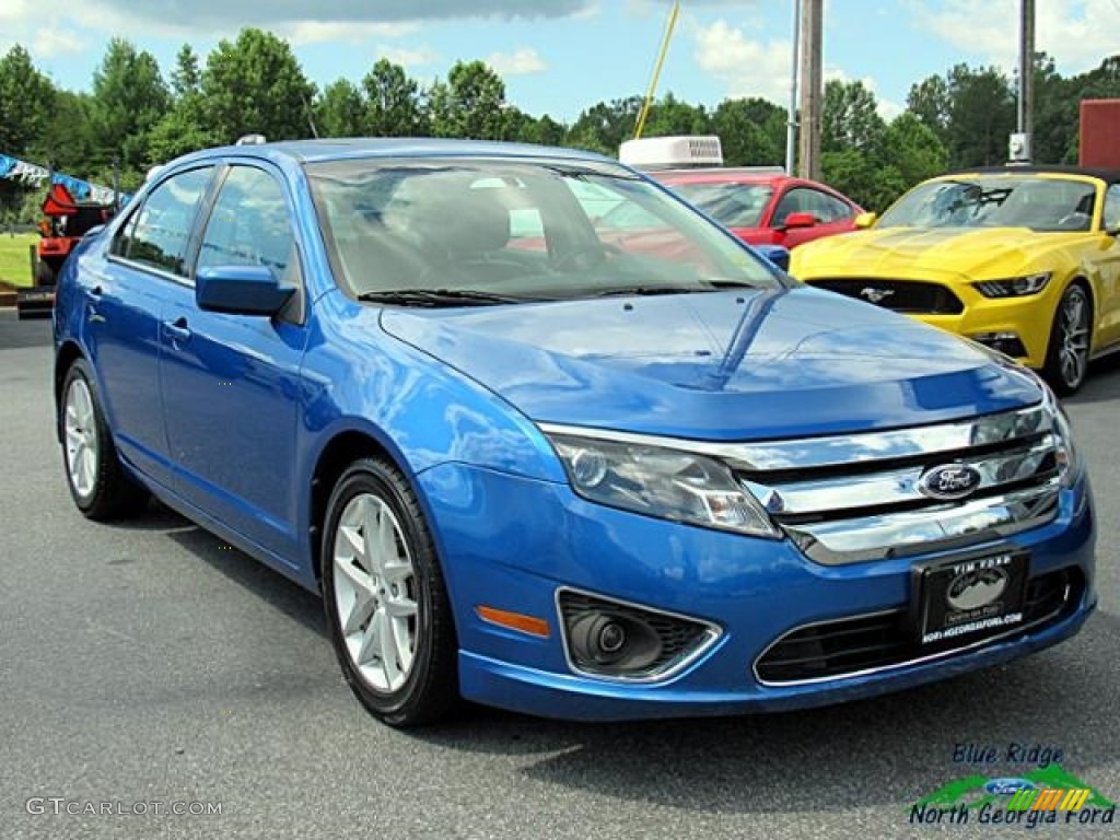 2012 Fusion SEL - Blue Flame Metallic / Charcoal Black photo #7