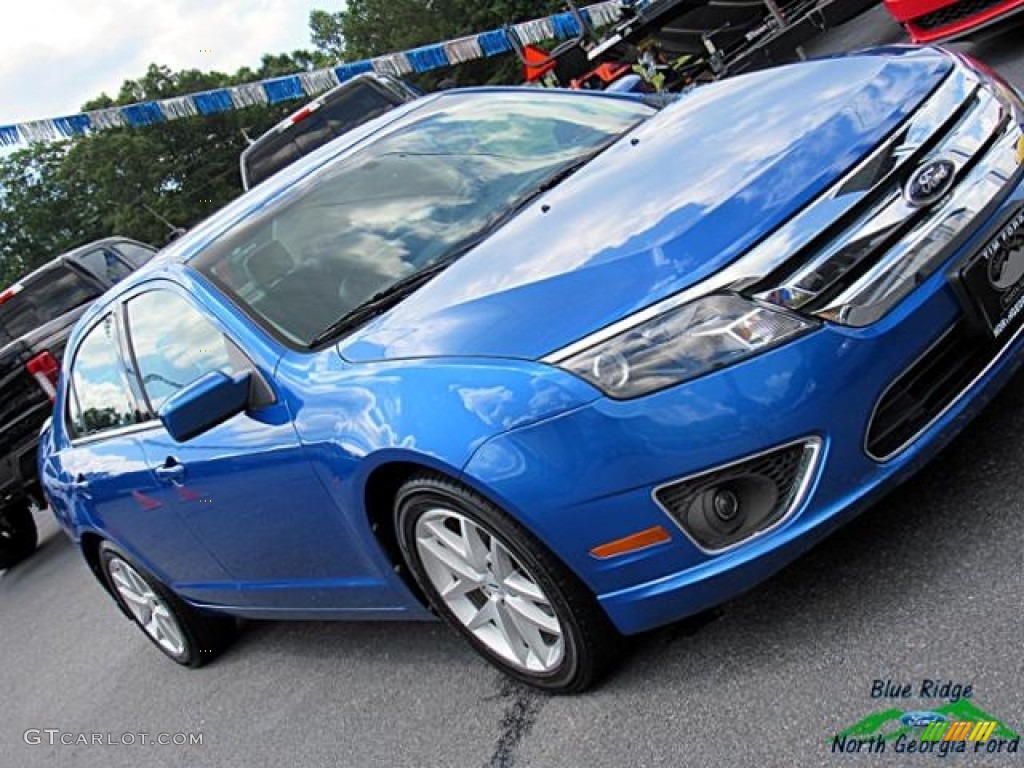 2012 Fusion SEL - Blue Flame Metallic / Charcoal Black photo #35