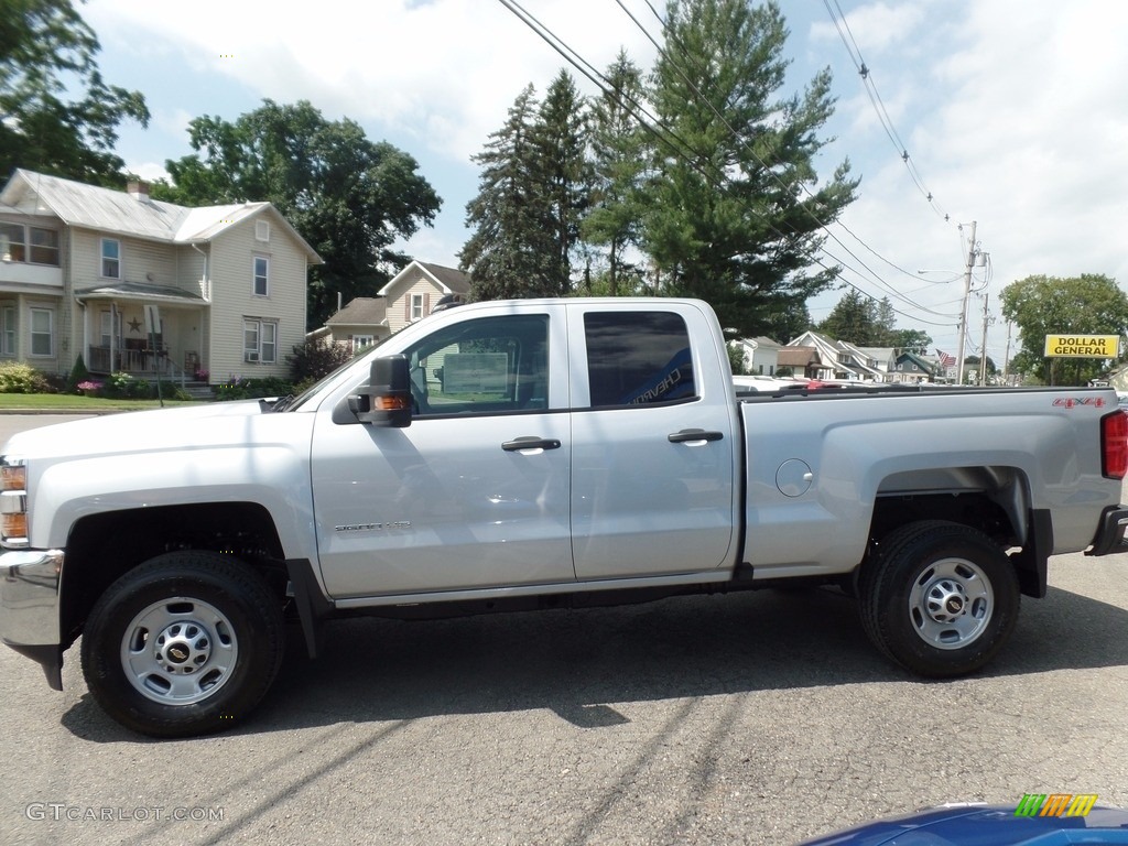 2017 Silverado 2500HD Work Truck Double Cab 4x4 - Silver Ice Metallic / Dark Ash/Jet Black photo #4