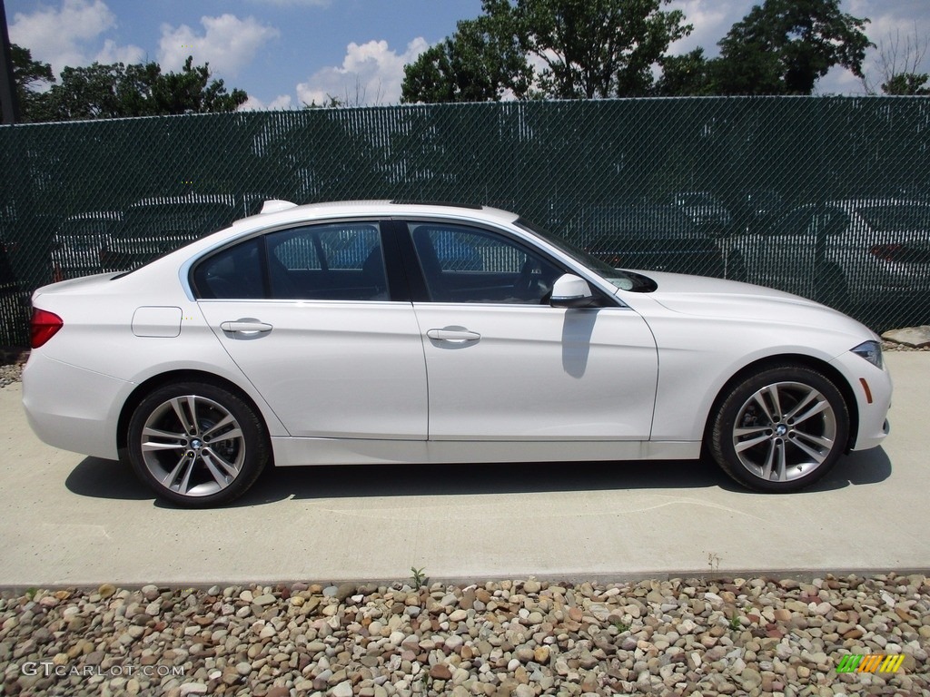 2017 3 Series 330i xDrive Sedan - Alpine White / Black photo #2