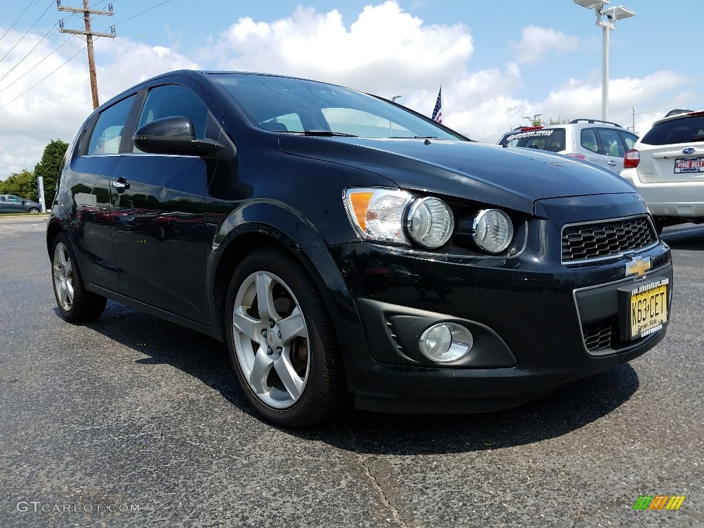2012 Sonic LTZ Hatch - Black / Jet Black/Brick photo #1