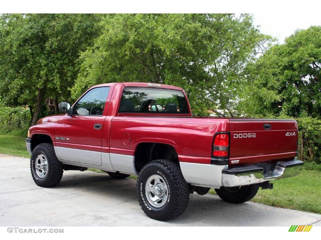 1999 Ram 1500 ST Regular Cab 4x4 - Metallic Red / Agate Black photo #6