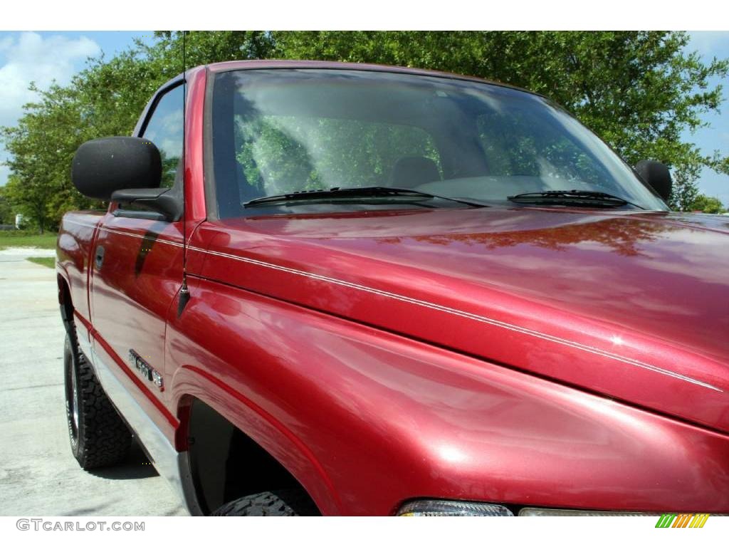 1999 Ram 1500 ST Regular Cab 4x4 - Metallic Red / Agate Black photo #27