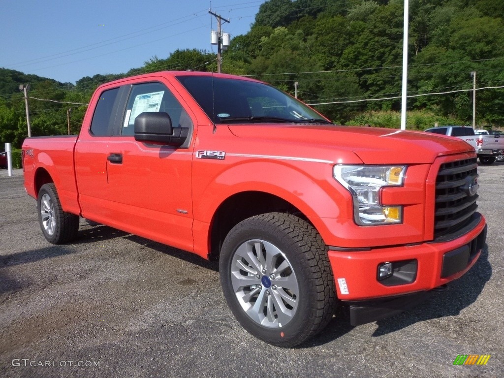 2017 F150 XL SuperCab 4x4 - Race Red / Black photo #8