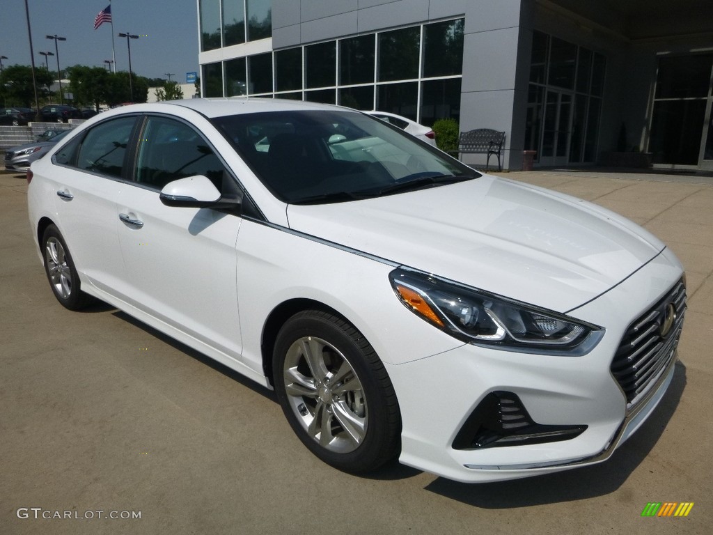 Quartz White Pearl 2018 Hyundai Sonata SEL Exterior Photo #121711805