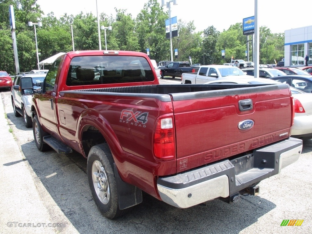 2013 F250 Super Duty XLT Regular Cab 4x4 - Ruby Red Metallic / Steel photo #7