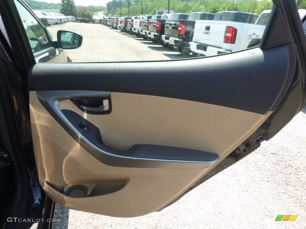 2012 Elantra GLS - Midnight Black / Beige photo #8