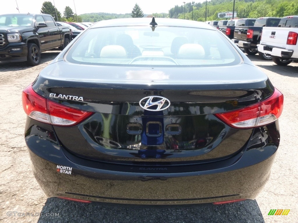 2012 Elantra GLS - Midnight Black / Beige photo #10