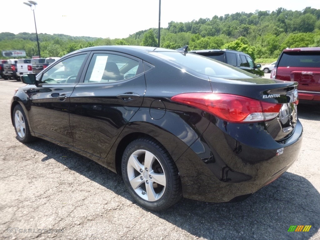 2012 Elantra GLS - Midnight Black / Beige photo #11