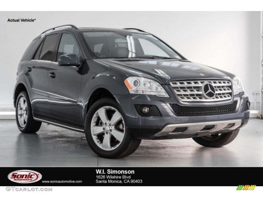 2011 ML 350 4Matic - Steel Grey Metallic / Black photo #1