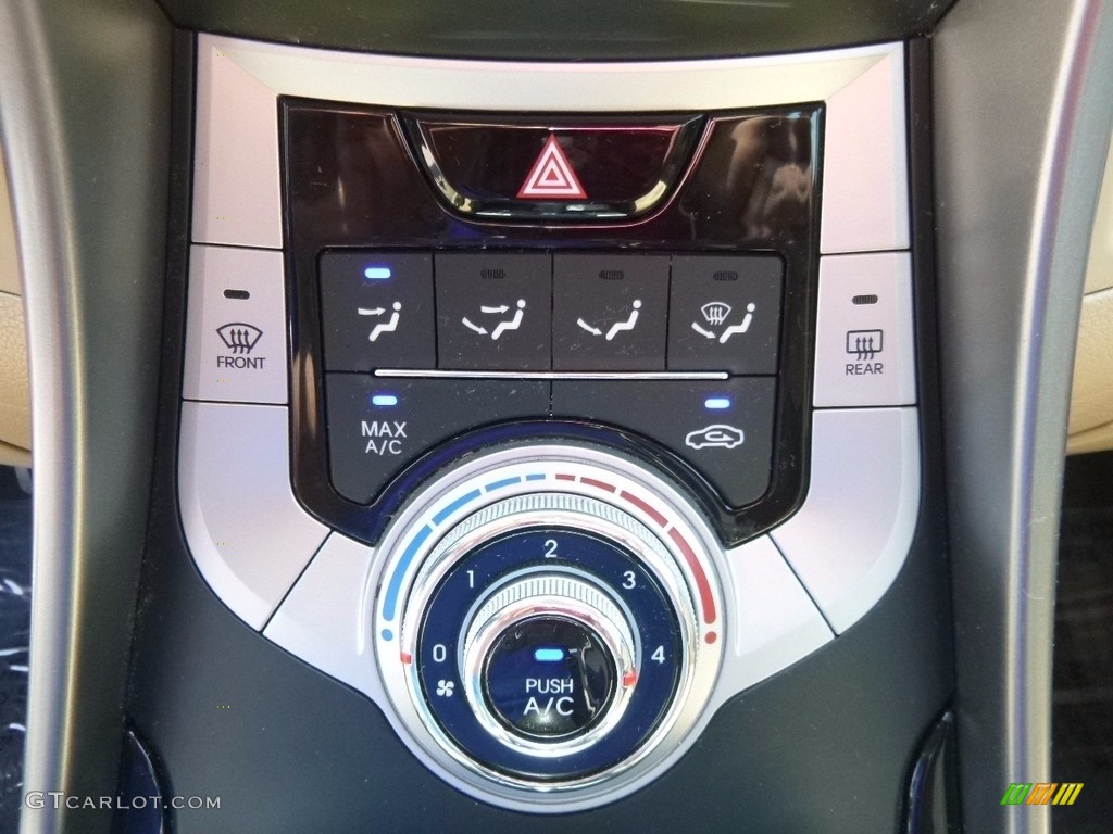 2012 Elantra GLS - Midnight Black / Beige photo #25