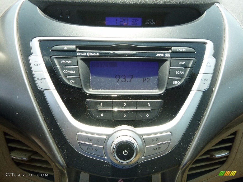 2012 Elantra GLS - Midnight Black / Beige photo #27