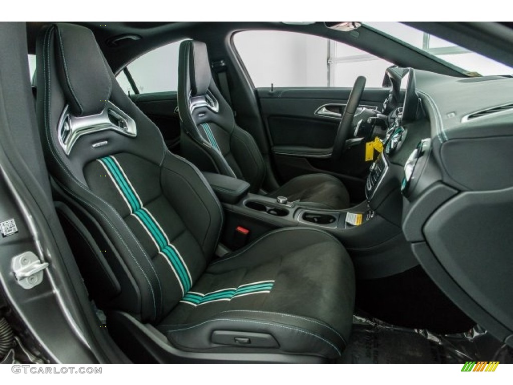 Motorsport Edition Black w/Dinamica and Petrol Green Highlights Interior 2017 Mercedes-Benz CLA 250 4Matic Coupe Photo #121716488