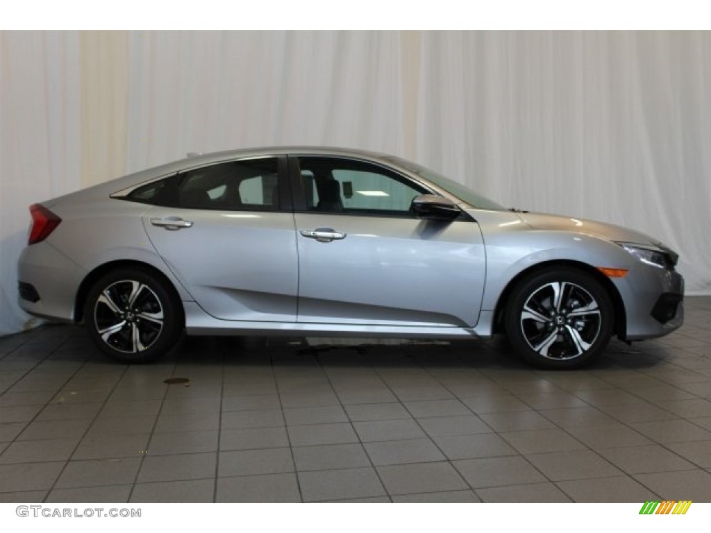 2017 Civic Touring Sedan - Lunar Silver Metallic / Black photo #3