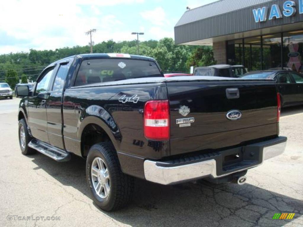 2005 F150 XLT SuperCab 4x4 - Black / Medium Flint Grey photo #2