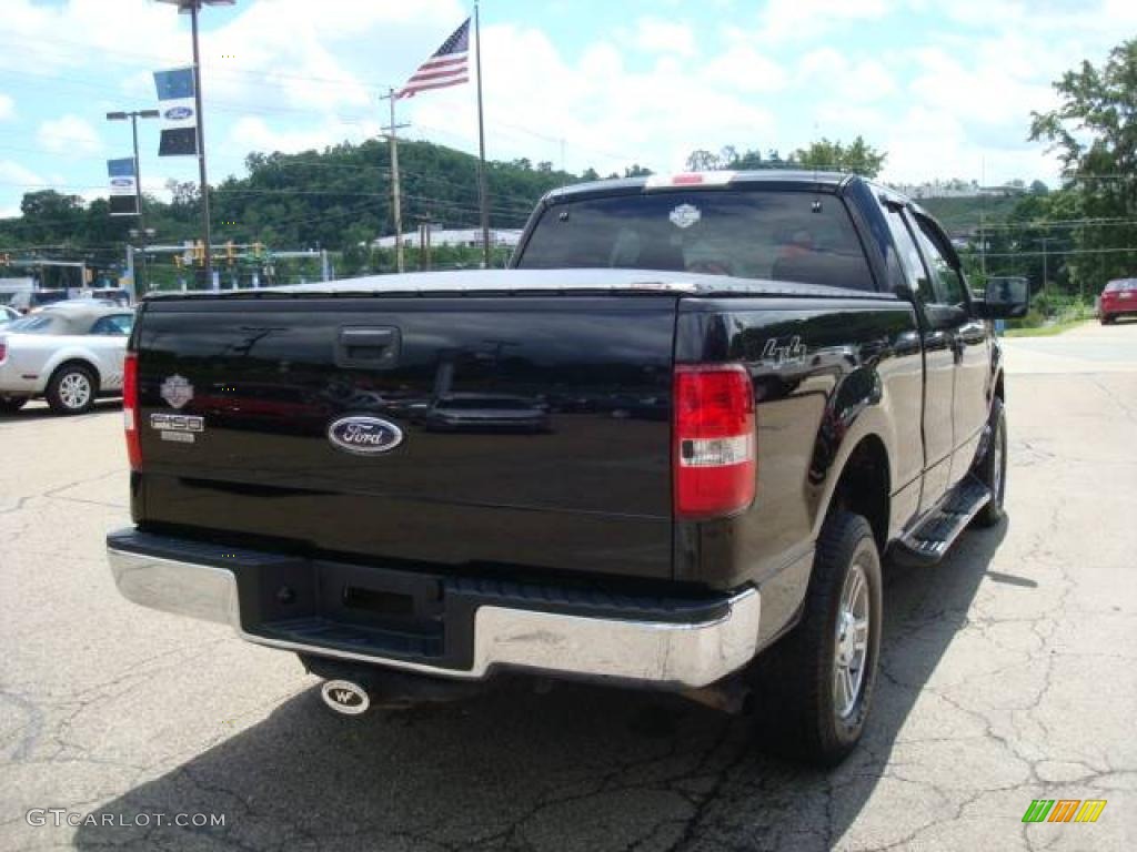 2005 F150 XLT SuperCab 4x4 - Black / Medium Flint Grey photo #4