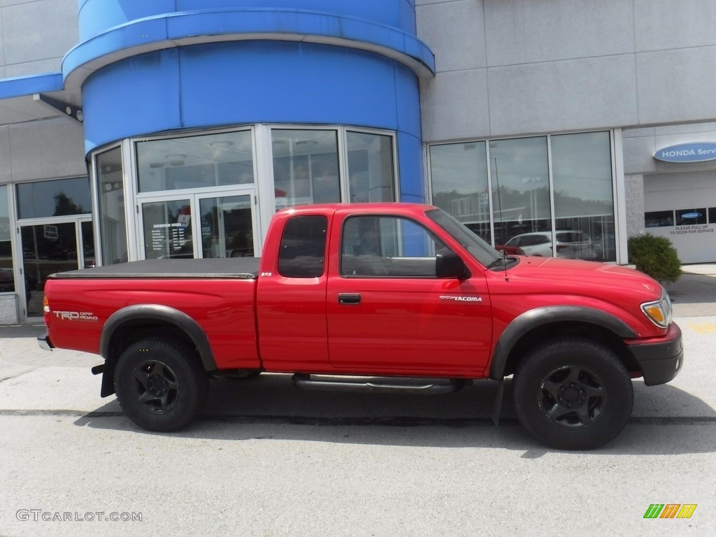 2003 Tacoma V6 TRD Xtracab 4x4 - Radiant Red / Oak photo #2