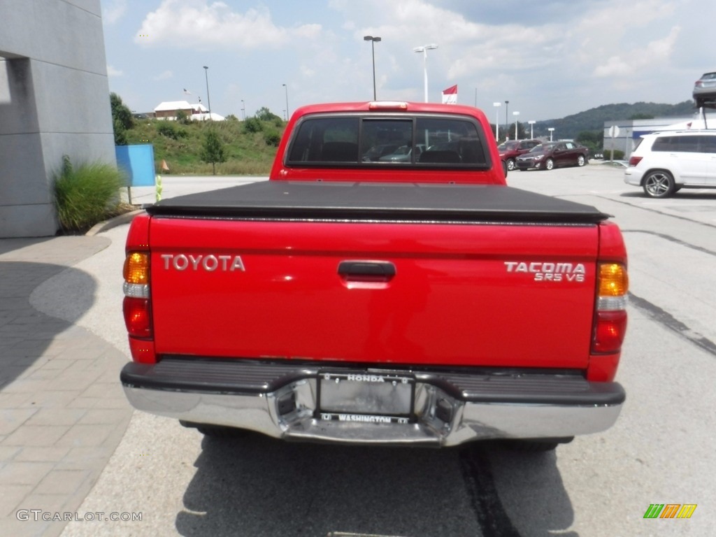 2003 Tacoma V6 TRD Xtracab 4x4 - Radiant Red / Oak photo #7