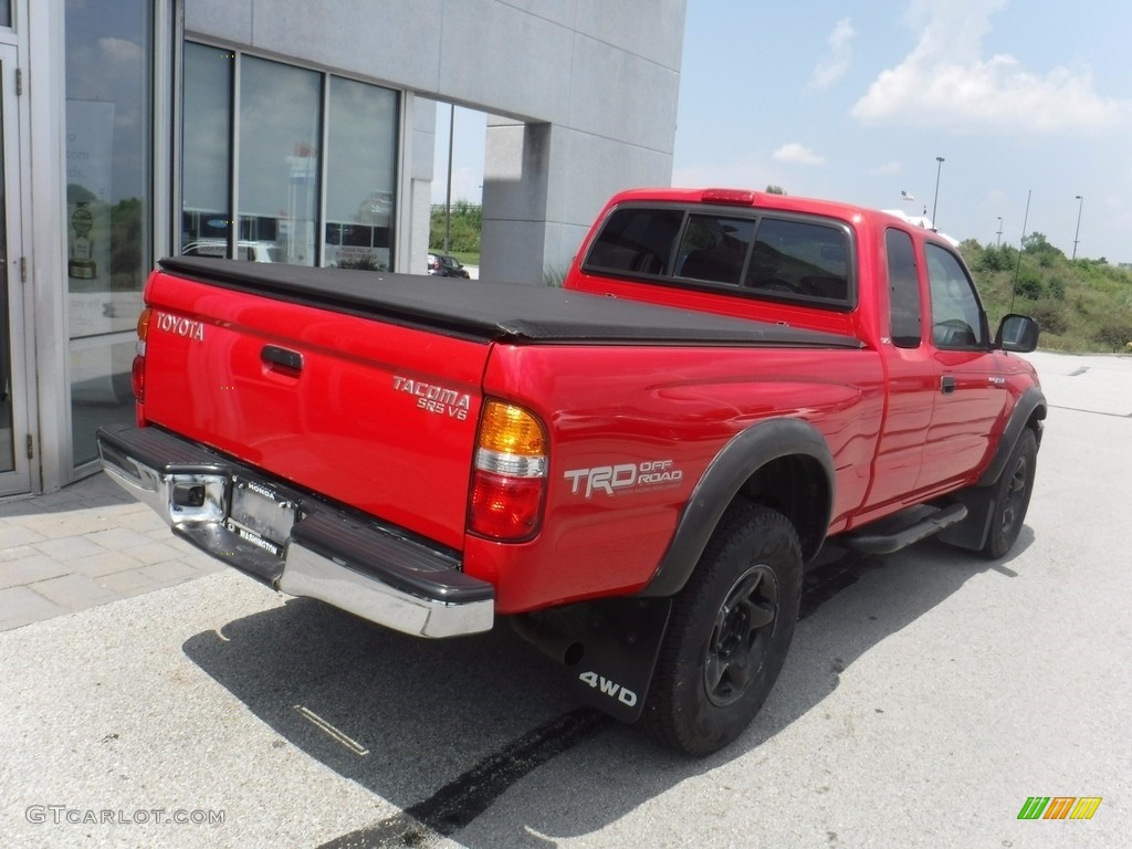 2003 Tacoma V6 TRD Xtracab 4x4 - Radiant Red / Oak photo #8