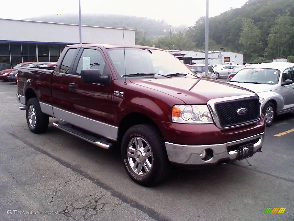 2006 F150 XLT SuperCab 4x4 - Dark Toreador Red Metallic / Medium/Dark Flint photo #3