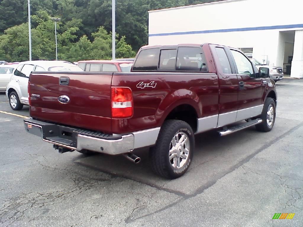 2006 F150 XLT SuperCab 4x4 - Dark Toreador Red Metallic / Medium/Dark Flint photo #4