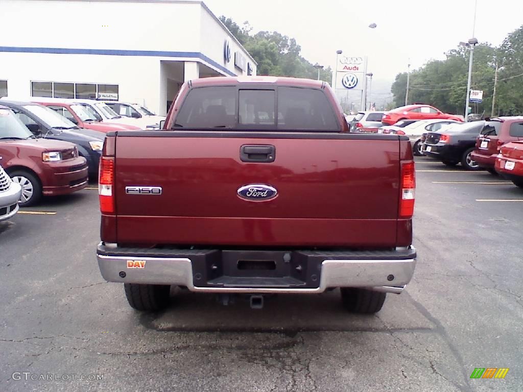 2006 F150 XLT SuperCab 4x4 - Dark Toreador Red Metallic / Medium/Dark Flint photo #5