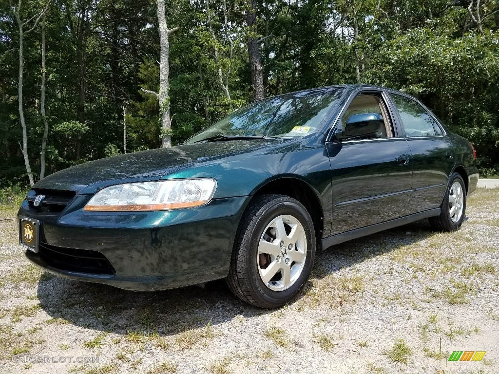 2000 Accord SE Sedan - Dark Emerald Pearl / Ivory photo #1