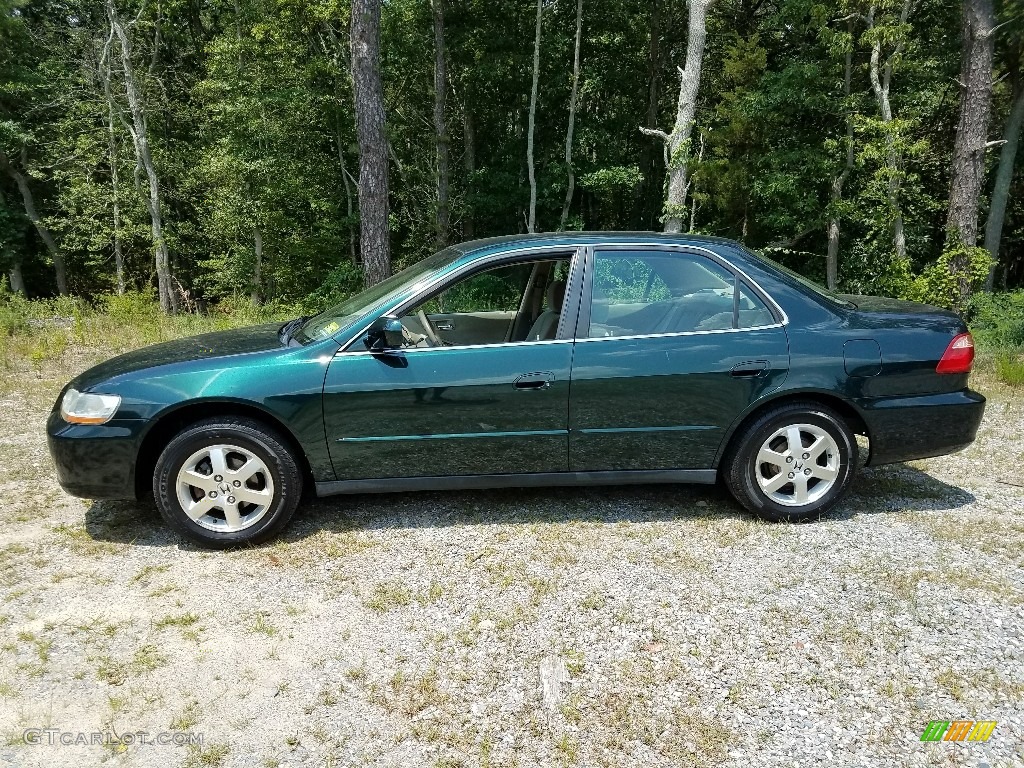 2000 Accord SE Sedan - Dark Emerald Pearl / Ivory photo #3