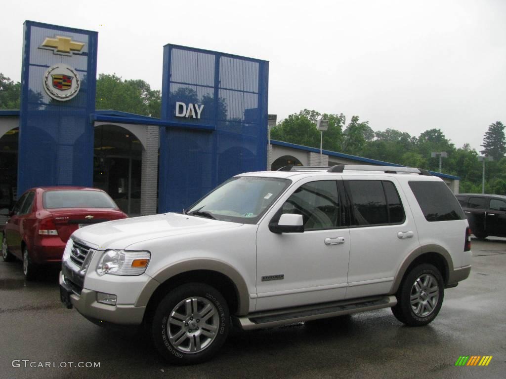 2006 Explorer Eddie Bauer 4x4 - Oxford White / Camel photo #1