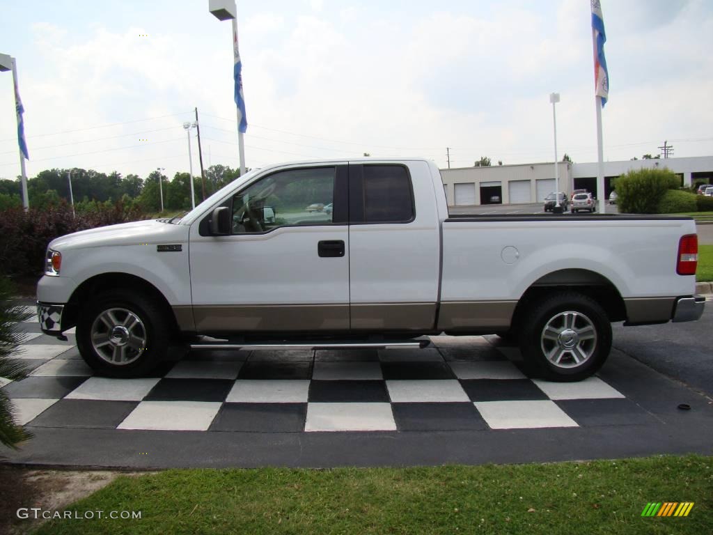 2006 F150 XLT SuperCab - Oxford White / Tan photo #2